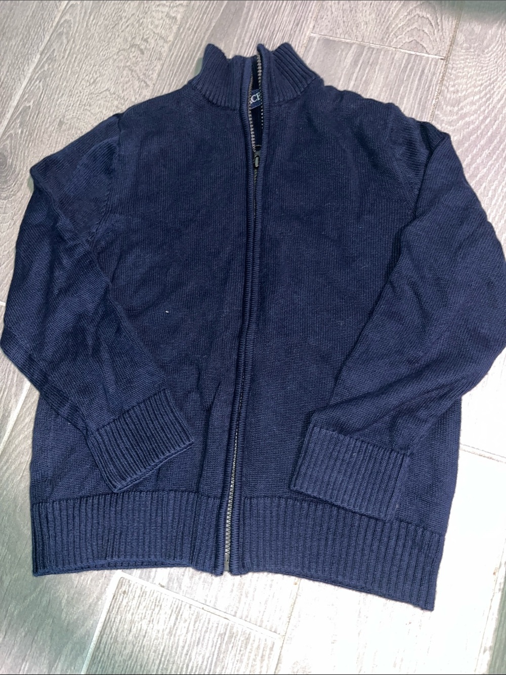 The Children's Place Navy Full-Zip Knit Jacket